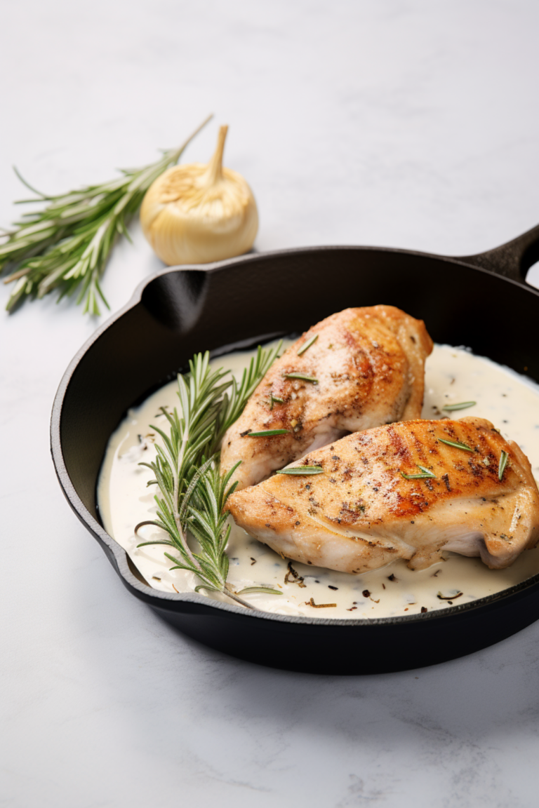 Keto Garlic Herb Chicken Breast with Cream Sauce_001
