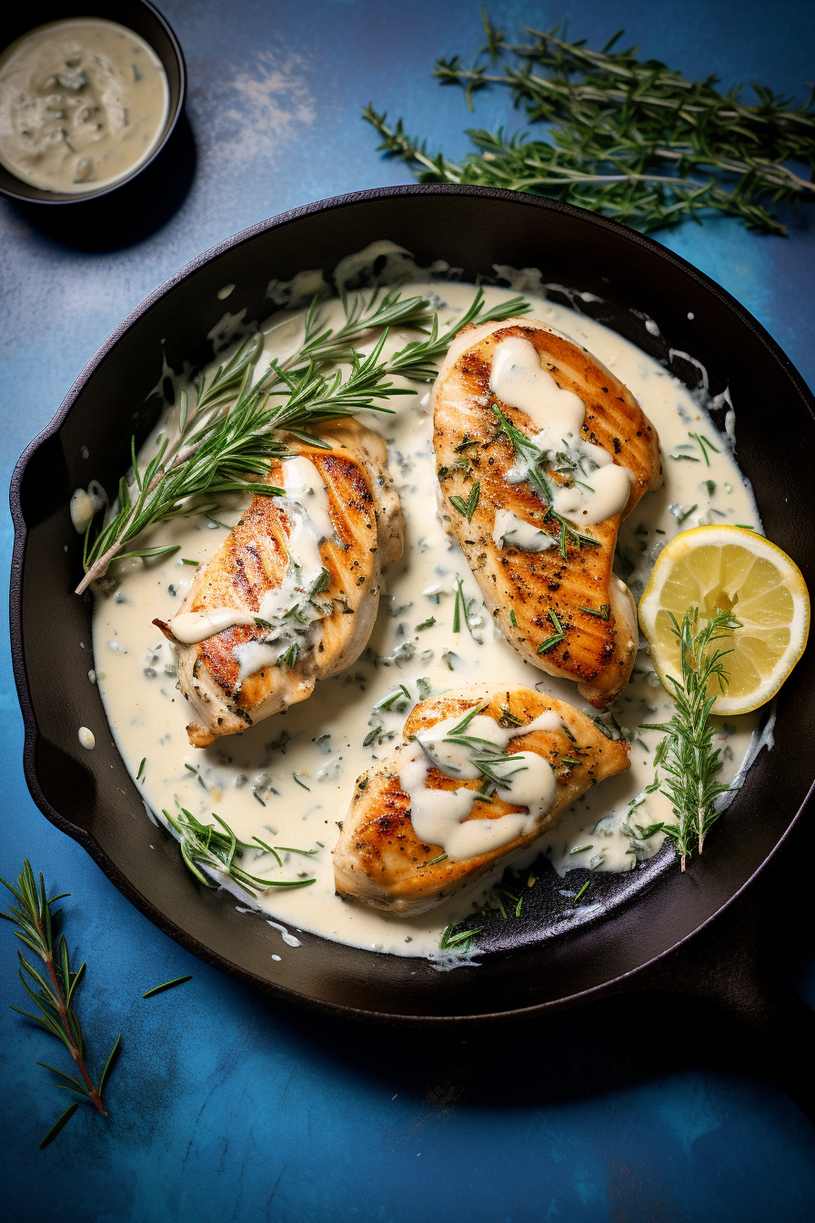 Preparing Keto Garlic Herb Chicken Breast