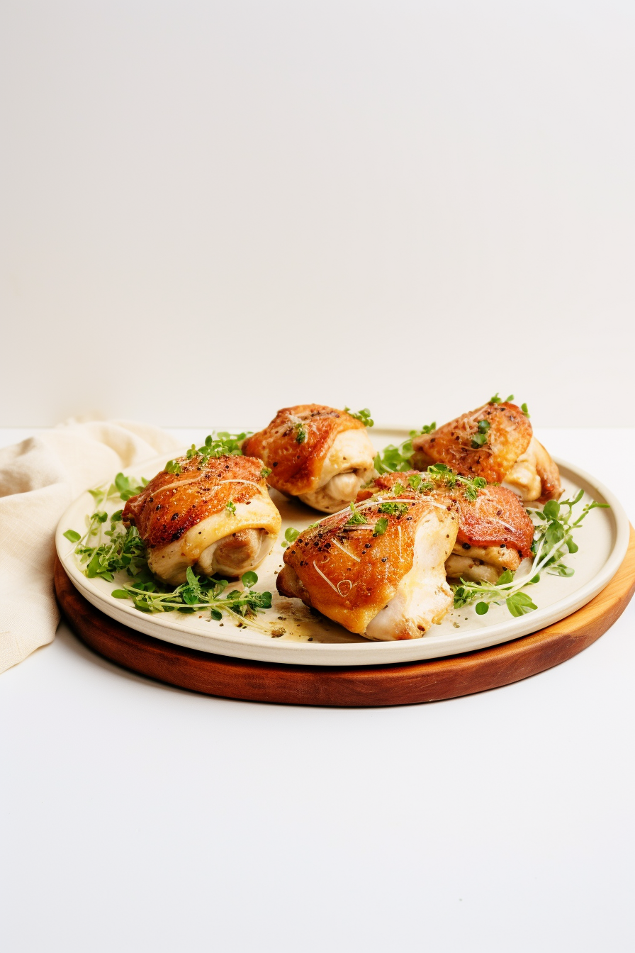 Baked Keto Garlic Parmesan Chicken Thighs