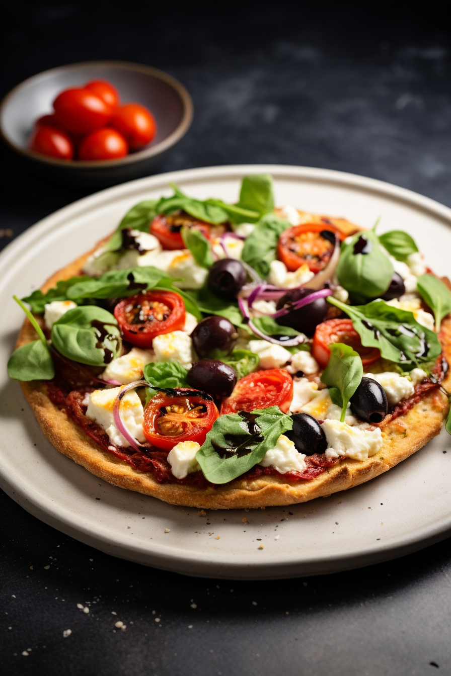 Keto Greek Pizza Baking