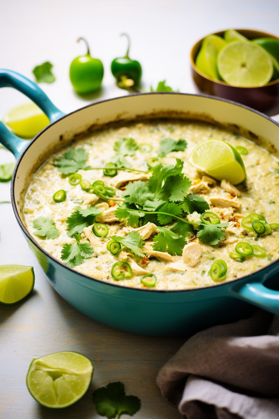Keto Green Chili with Chicken and Tomatillos