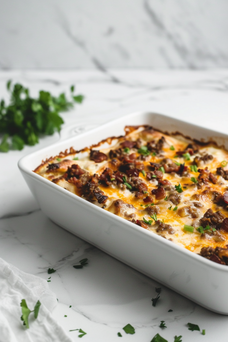 Easy Keto Ground Beef and Bacon Burger Casserole Recipe for a Healthy