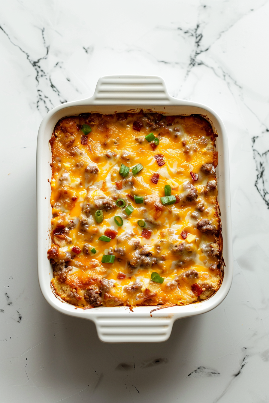 Ingredients for Keto Ground Beef and Bacon Burger Casserole