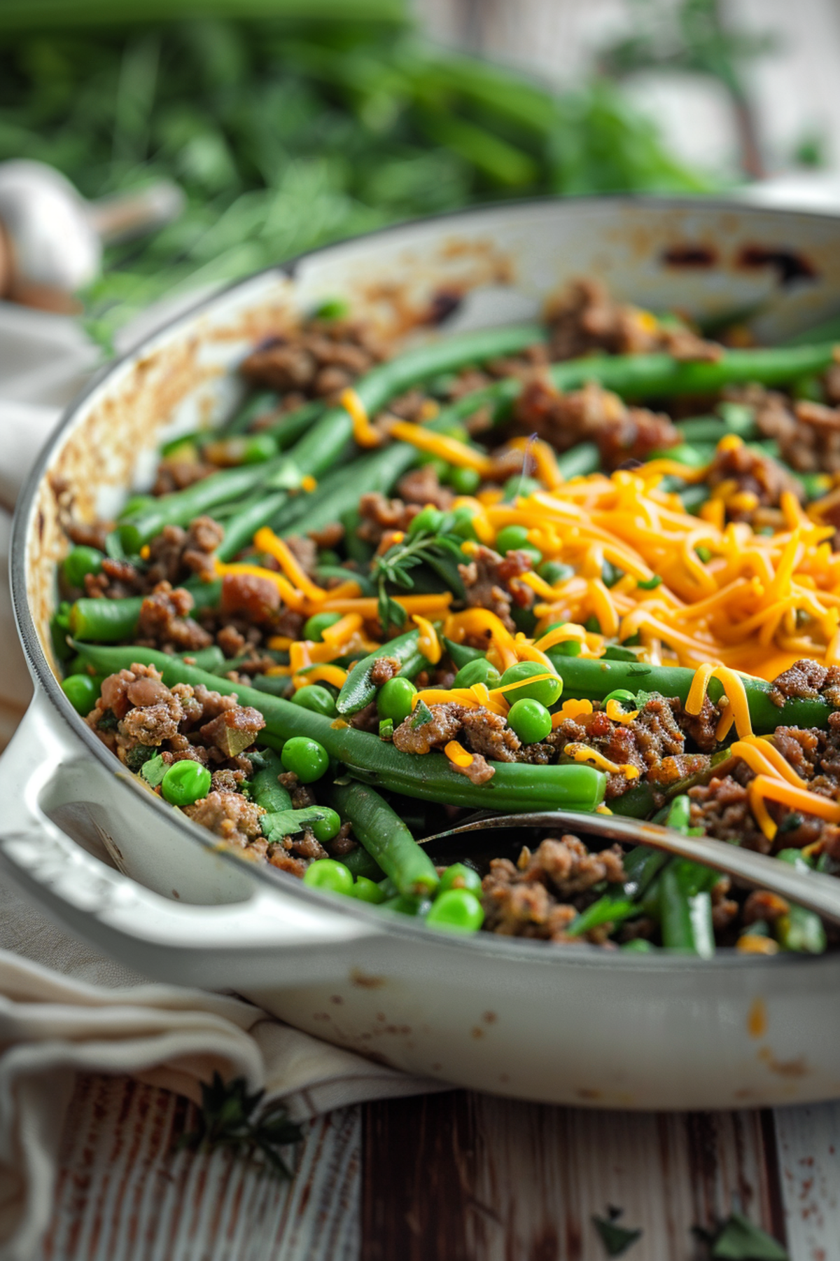 Keto Ground Beef and Green Bean Skillet_001