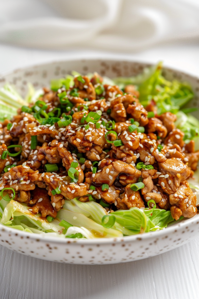 Keto Ground Chicken and Cabbage Stir Fry with Ginger Sauce_001