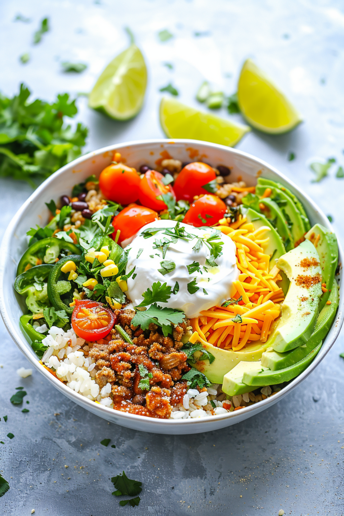 Keto Ground Chicken and Cauliflower Rice Burrito Bowl_001