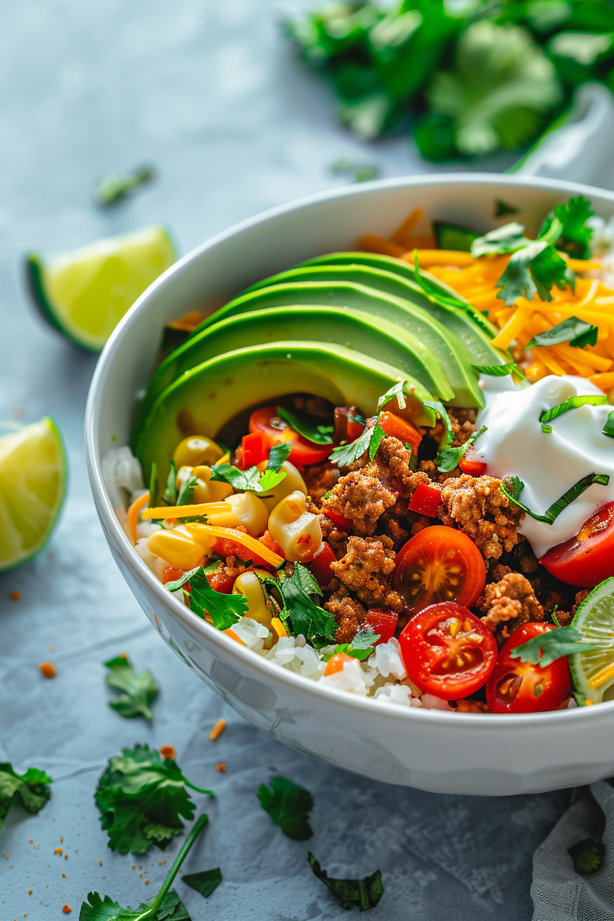 Keto Burrito Bowl Preparation