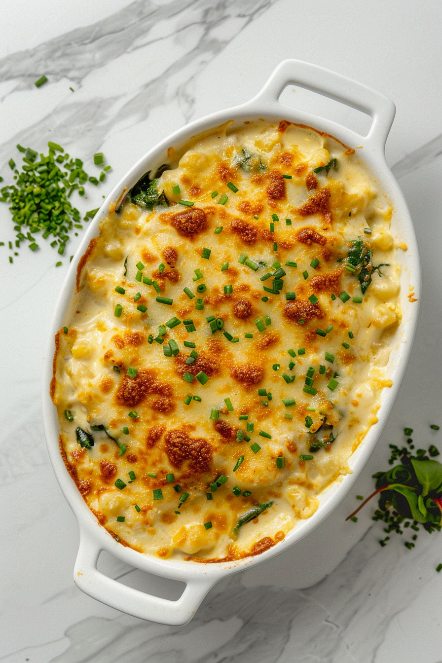 Keto Ground Chicken and Spinach Alfredo Casserole Ready to Bake