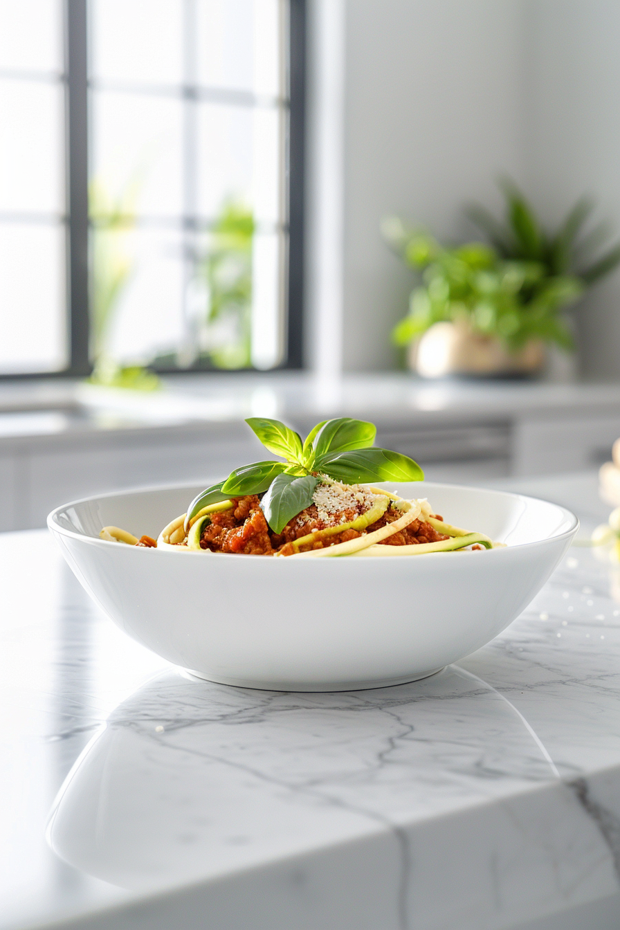 Keto Ground Chicken Bolognese Simmering