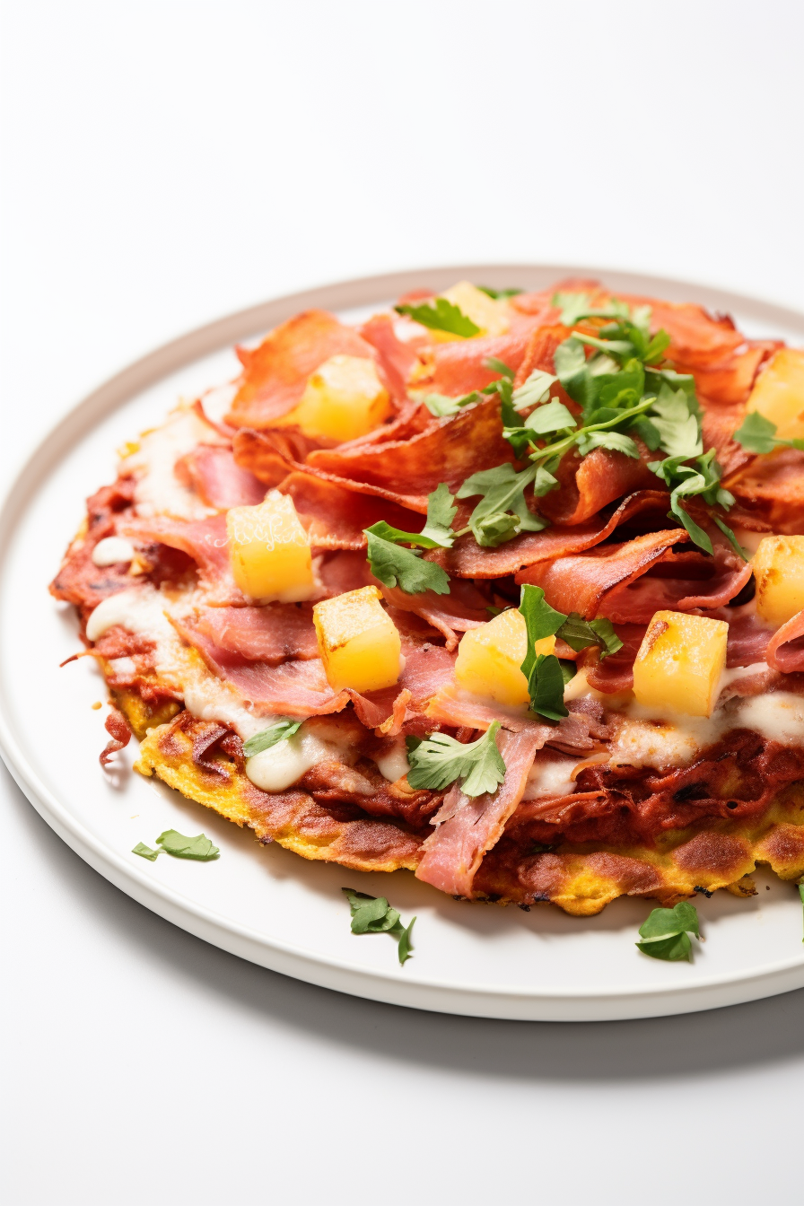 Baked Keto Hawaiian Pizza