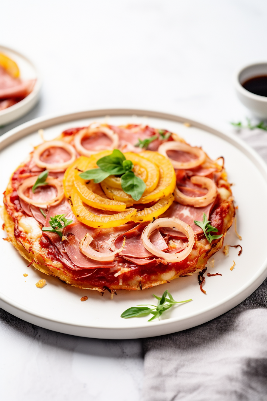 Keto Hawaiian Pizza Preparation