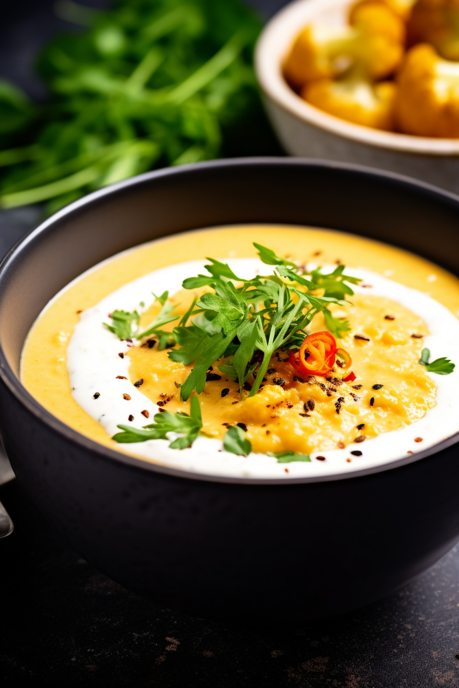 Ingredients for Keto Indian Spiced Cauliflower Soup