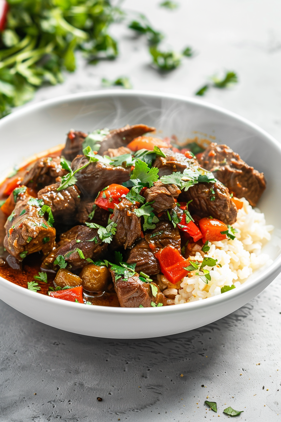 Keto Instant Pot Spicy Beef Heart Stew Cooking