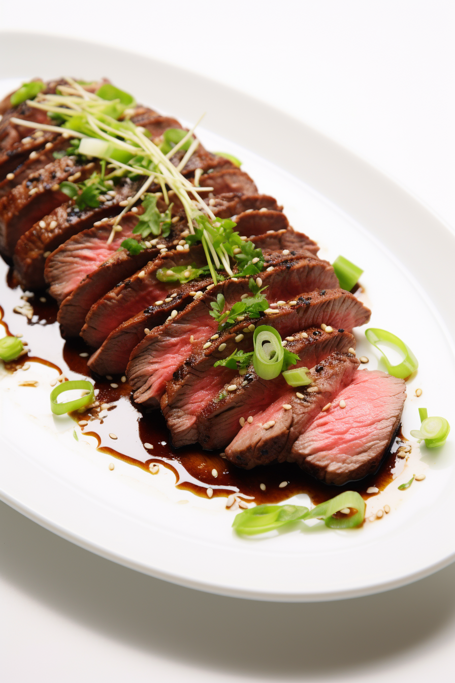 Keto Japanese Beef Tataki with Ponzu Dressing