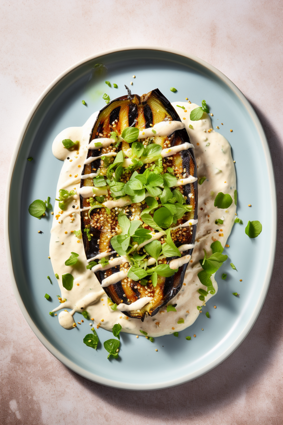 Keto Japanese Grilled Eggplant with Miso Aioli_001