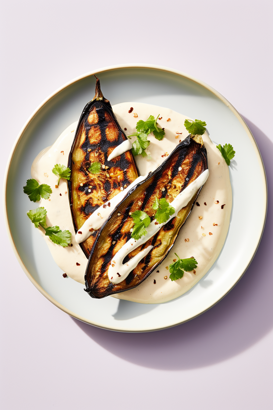 Keto Japanese Grilled Eggplant with Miso Aioli