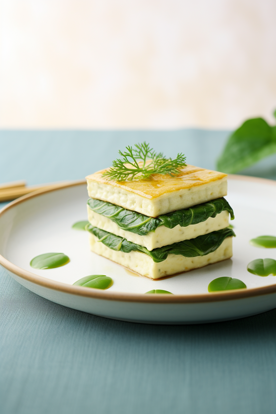 Preparing Keto Japanese Style Omelette (Tamagoyaki) with Spinach
