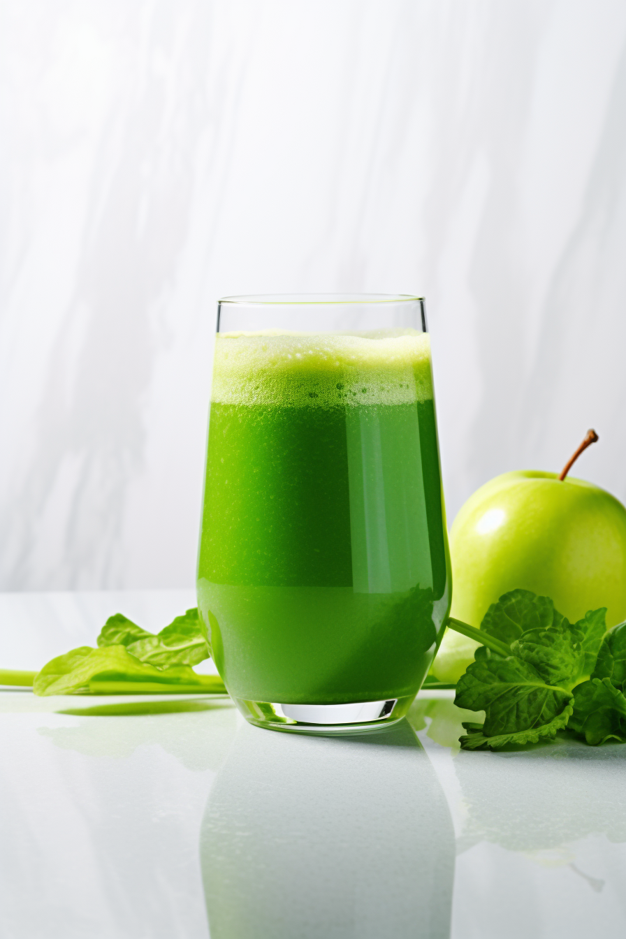 Kale, Spinach, and Green Apple Prep