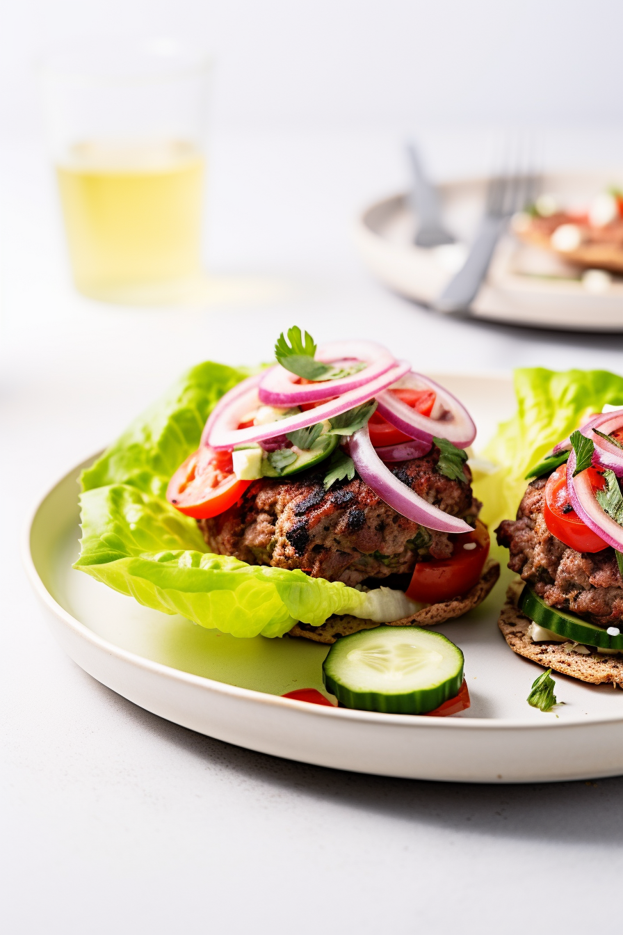 Keto Lamb Burgers Ready to Serve