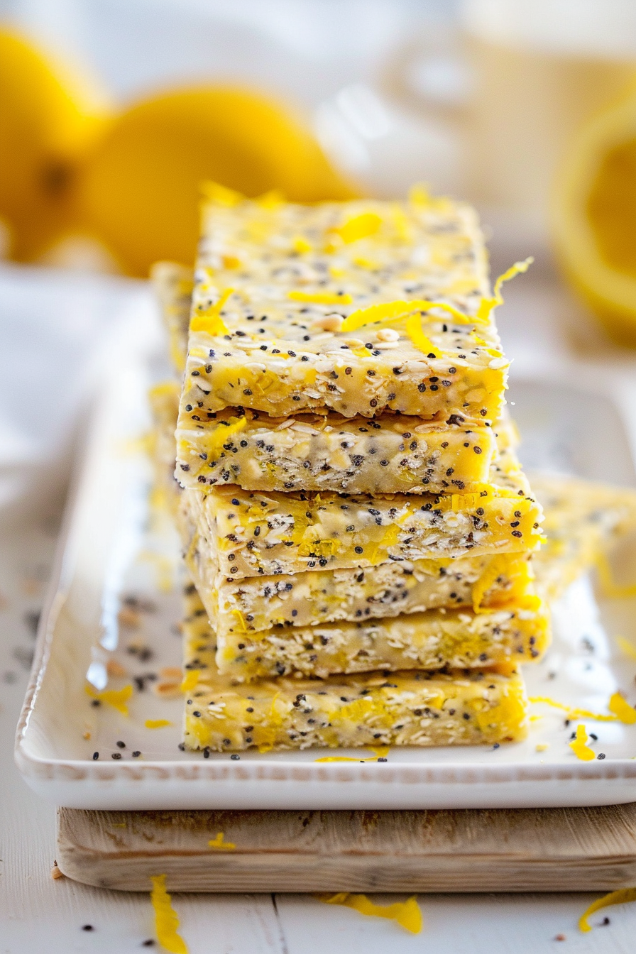 Ingredients for Keto Lemon Poppy Seed Granola Bars