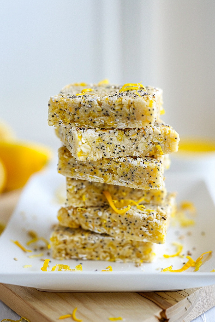 Keto Lemon Poppy Seed Granola Bars