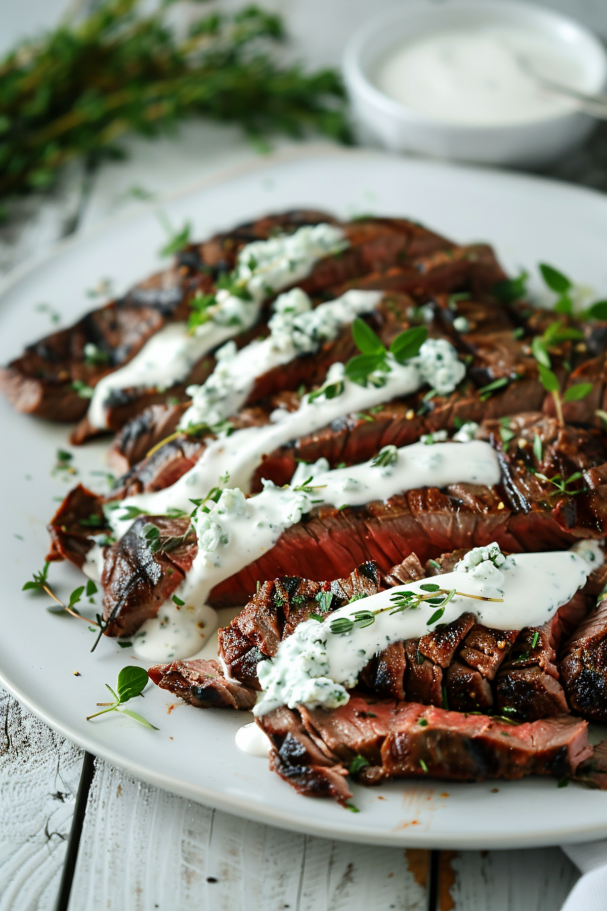 Keto London Broil with Blue Cheese Sauce_001