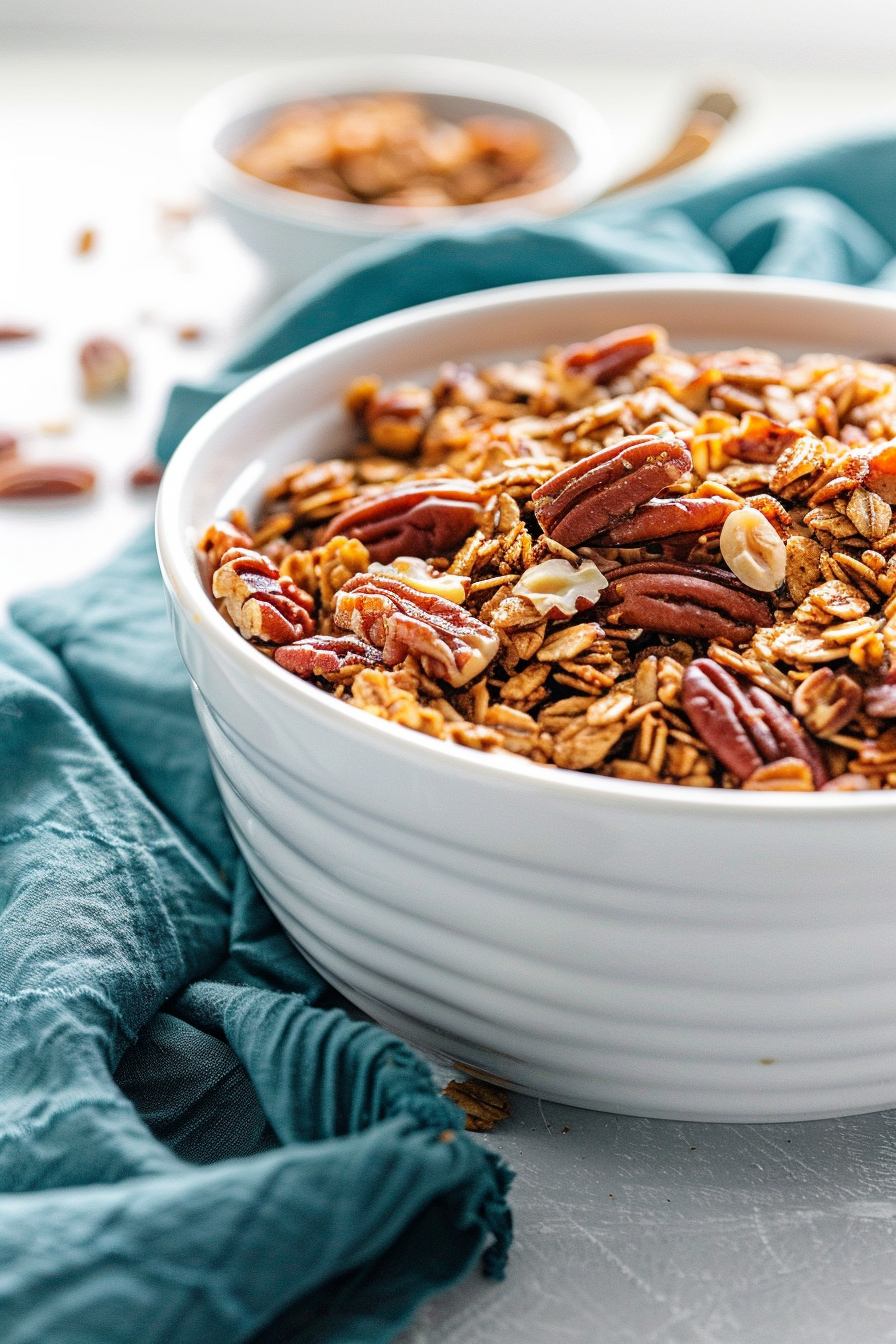 Keto Maple Pecan Granola Bars
