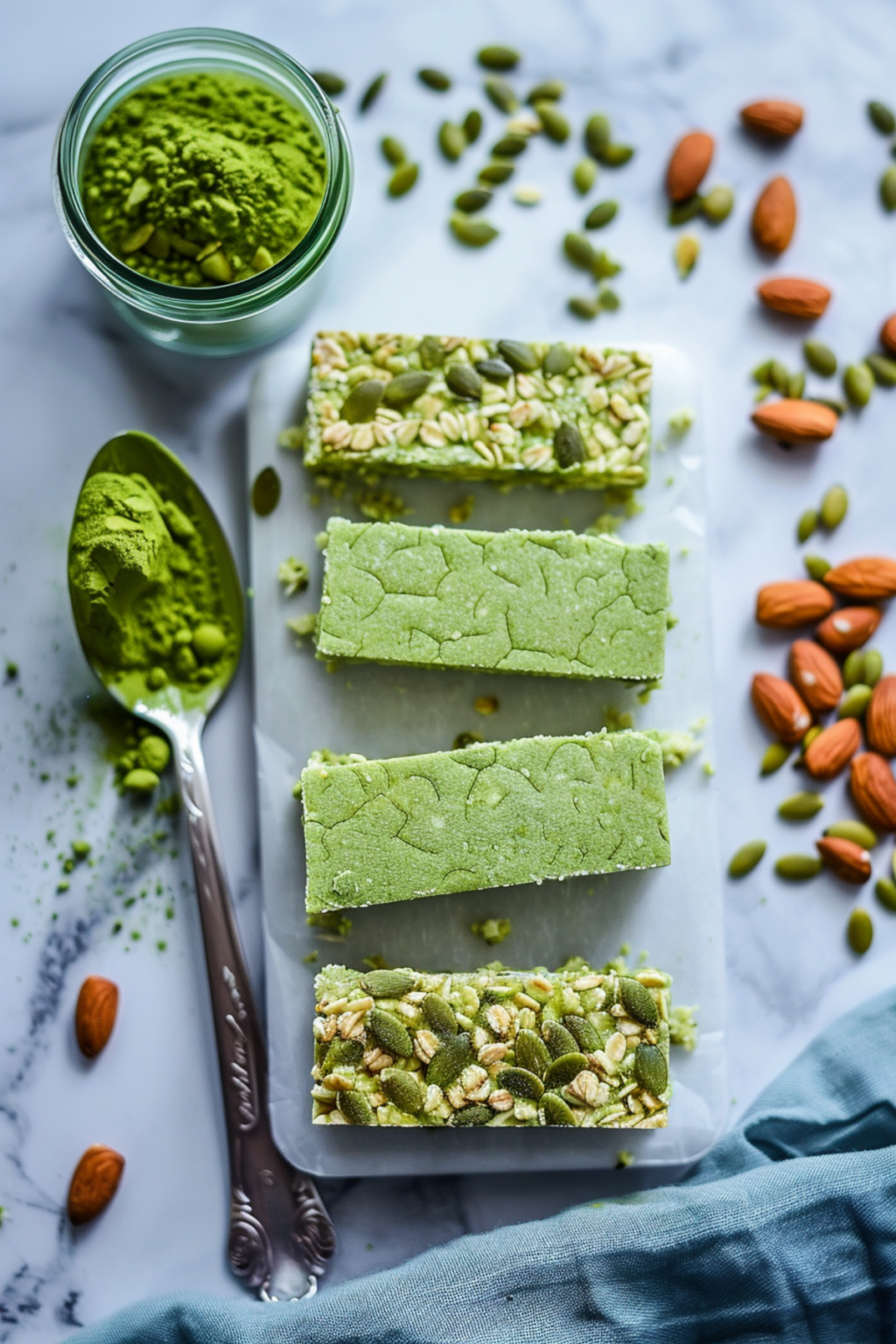 Easy Keto Matcha Green Tea Granola Bars Recipe for Energy Boosting Snacks