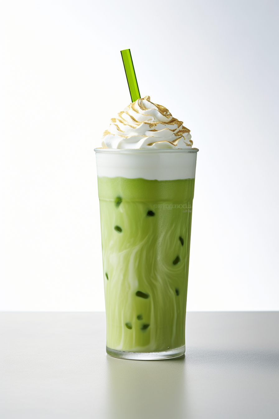 Keto Matcha Green Tea Whipped Cream Iced Latte