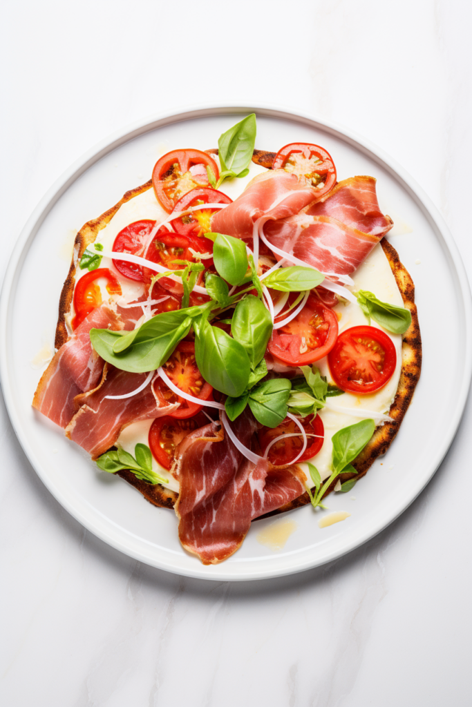 Keto Meat Lovers Pizza with Pork Rind Crust_001