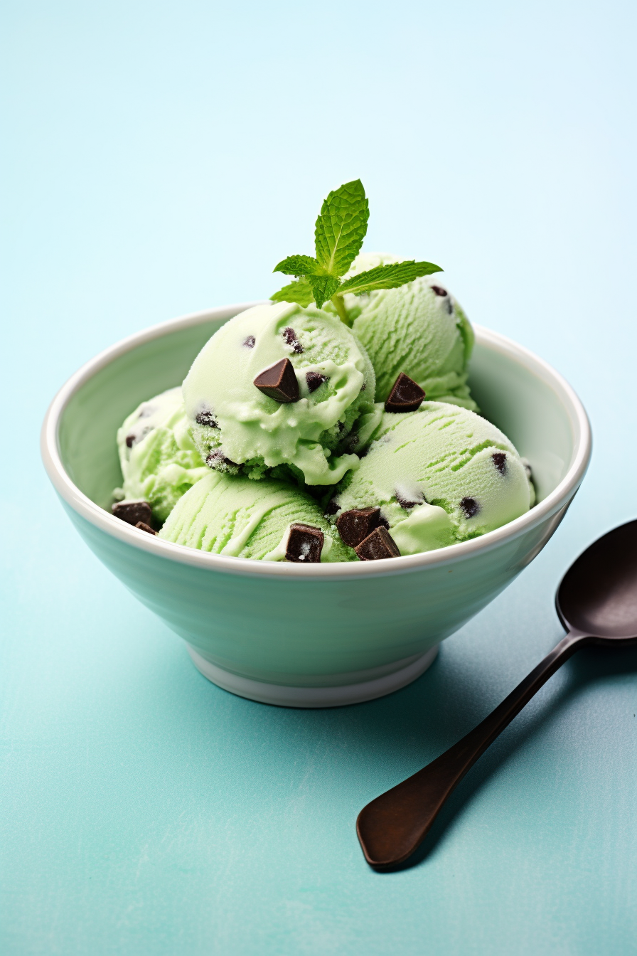 Keto Mint Chocolate Chip Ice Cream