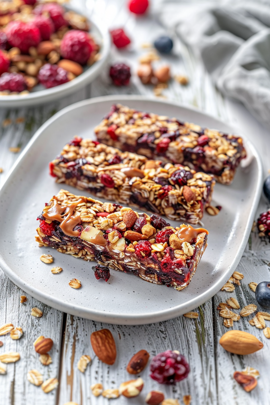 Keto Mixed Berry Granola Bars