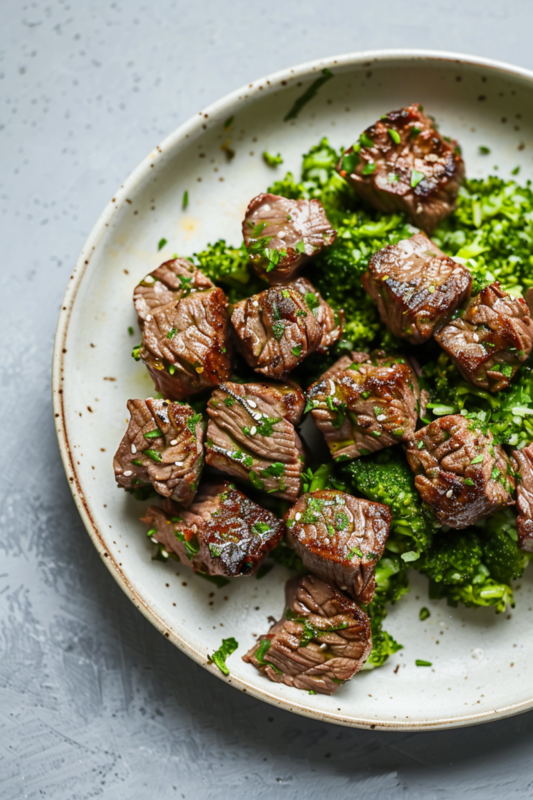 Keto Moroccan Beef with Riced Broccoli_001