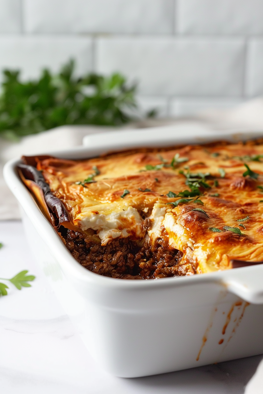Keto Moussaka Preparation