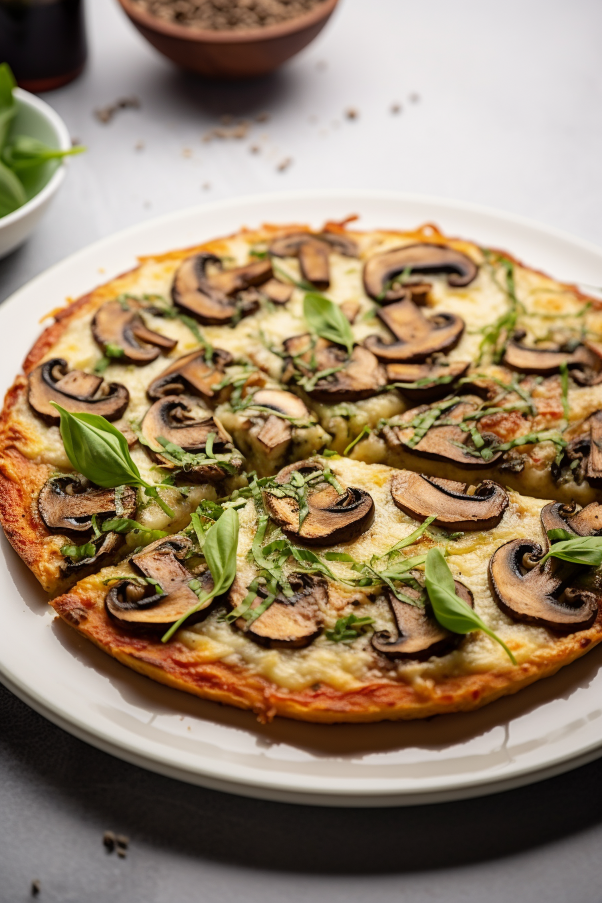 Keto Mushroom and Garlic Pizza_001