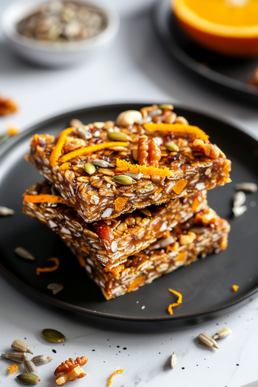 Keto Orange and Walnut Granola Bars