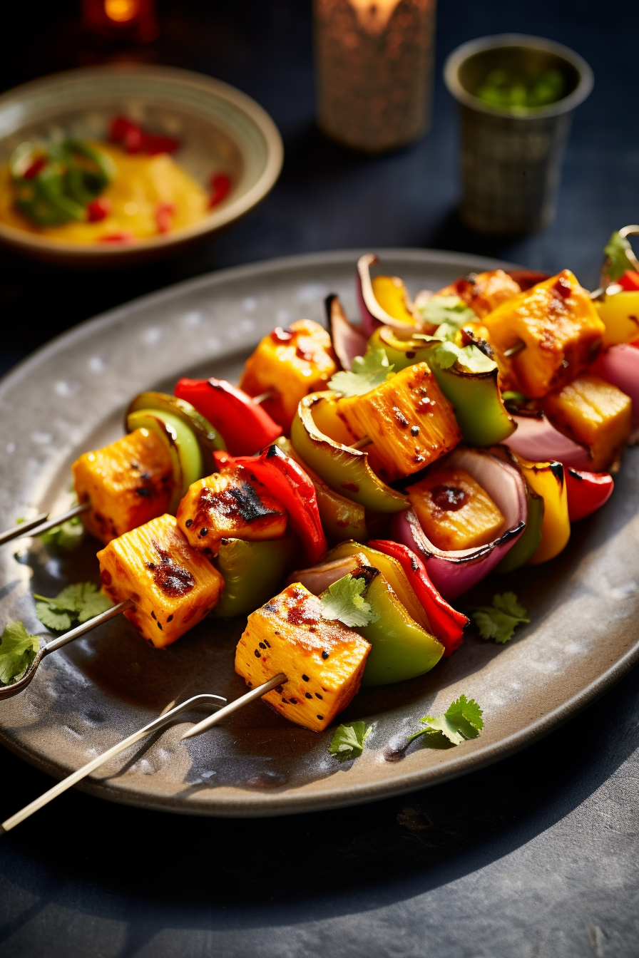 Keto Paneer Tikka Skewers