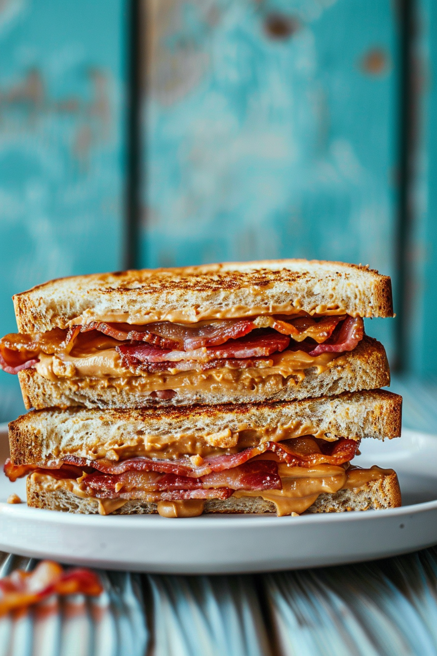 Cooking Keto Peanut Butter and Bacon Sandwich