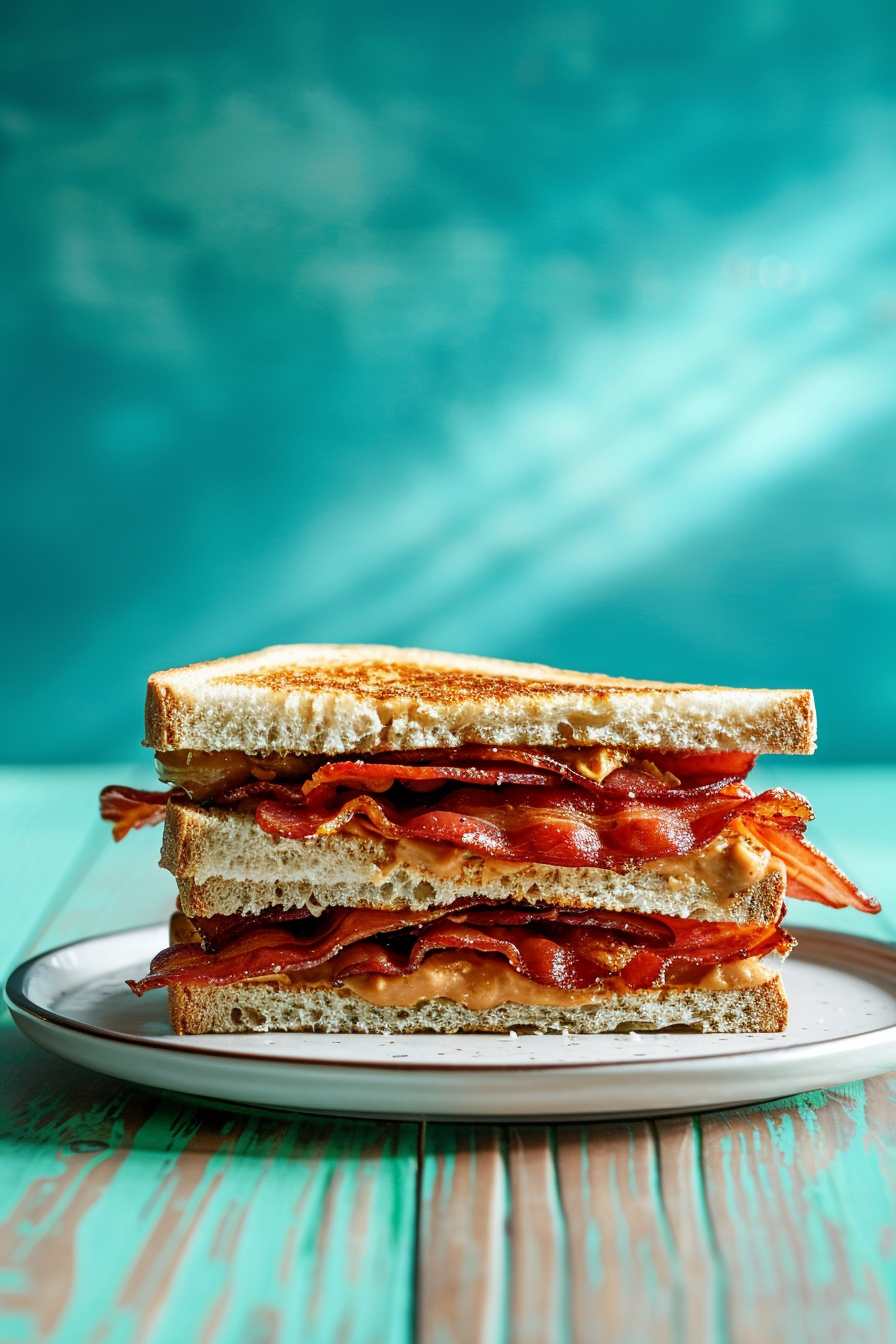 Keto Peanut Butter and Bacon Sandwich