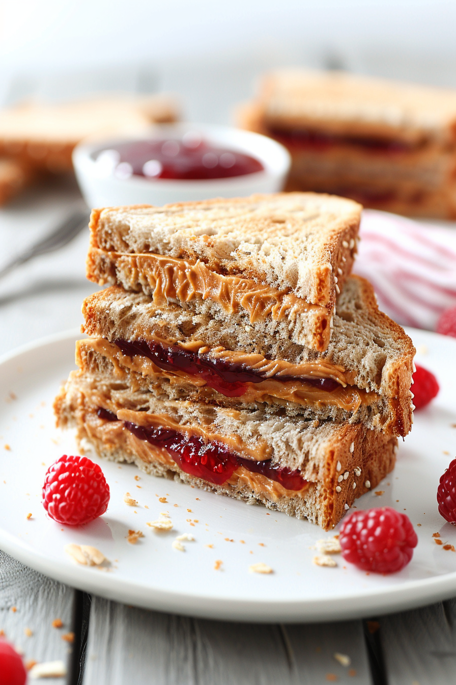 Keto Peanut Butter and Jelly Sandwich