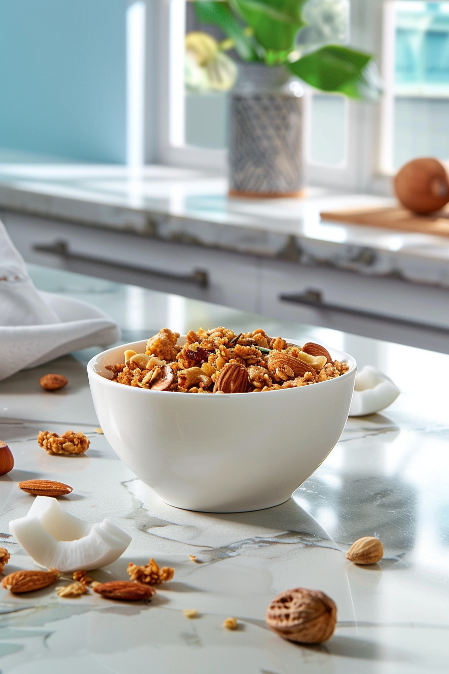 Ingredients for Keto Peanut Butter Granola