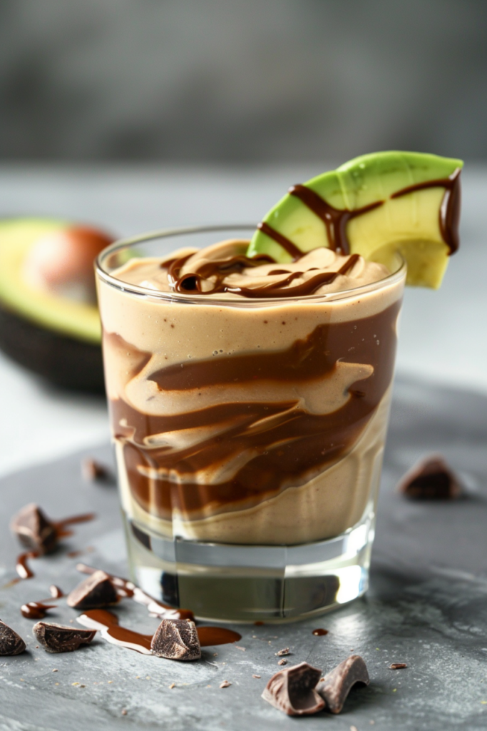 Keto Peanut Butter Smoothie with Chocolate and Avocado_001