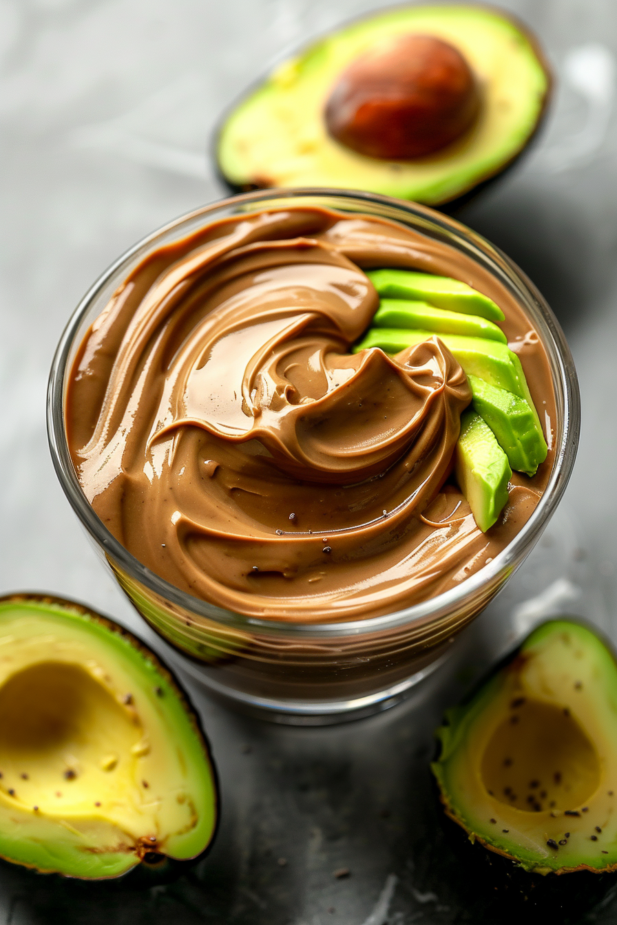 Keto Peanut Butter Smoothie with Chocolate and Avocado