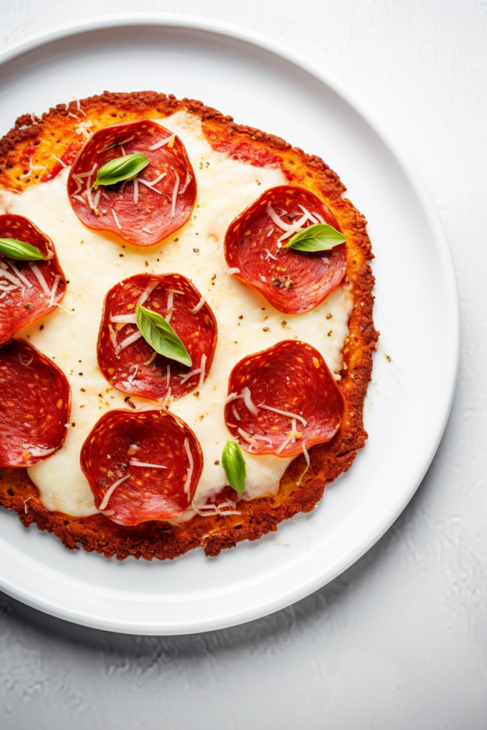 Keto Pepperoni Pizza with Almond Flour Crust_001