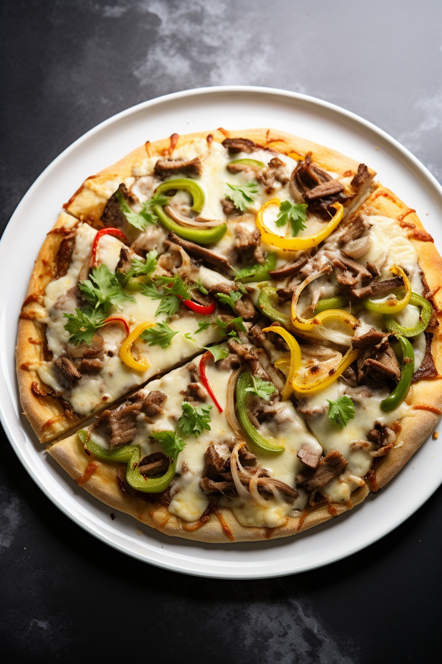 Keto Philly Cheesesteak Pizza Preparation