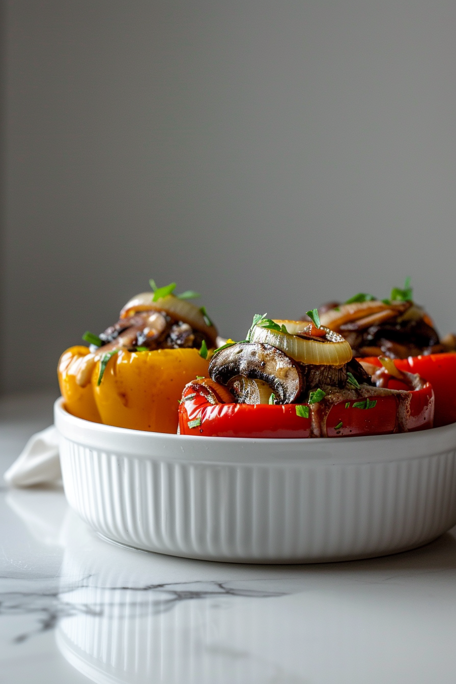 Keto Philly Cheesesteak Stuffed Peppers