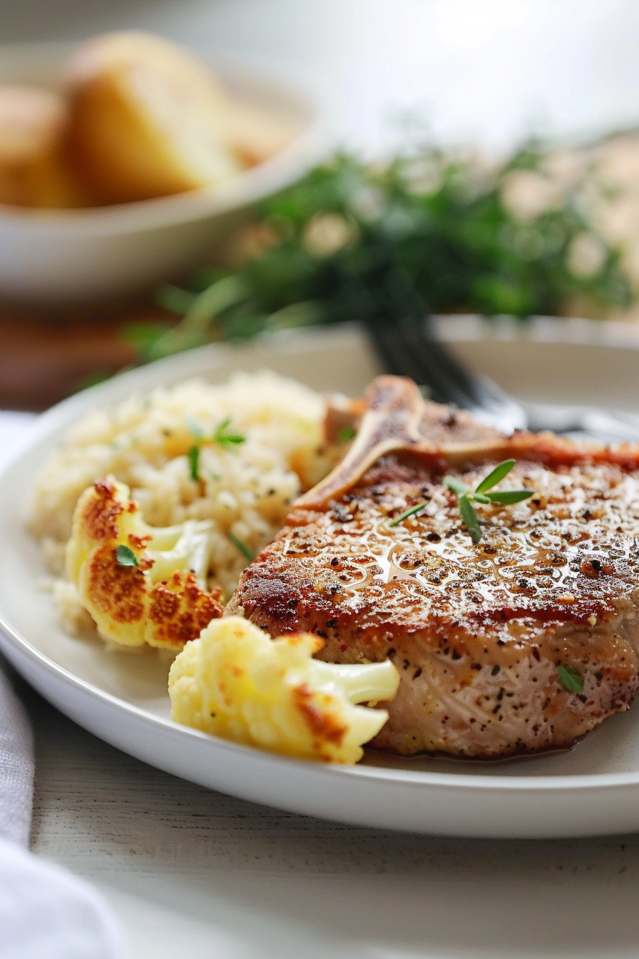 Ingredients for Keto Pork Chop with Parmesan Crust