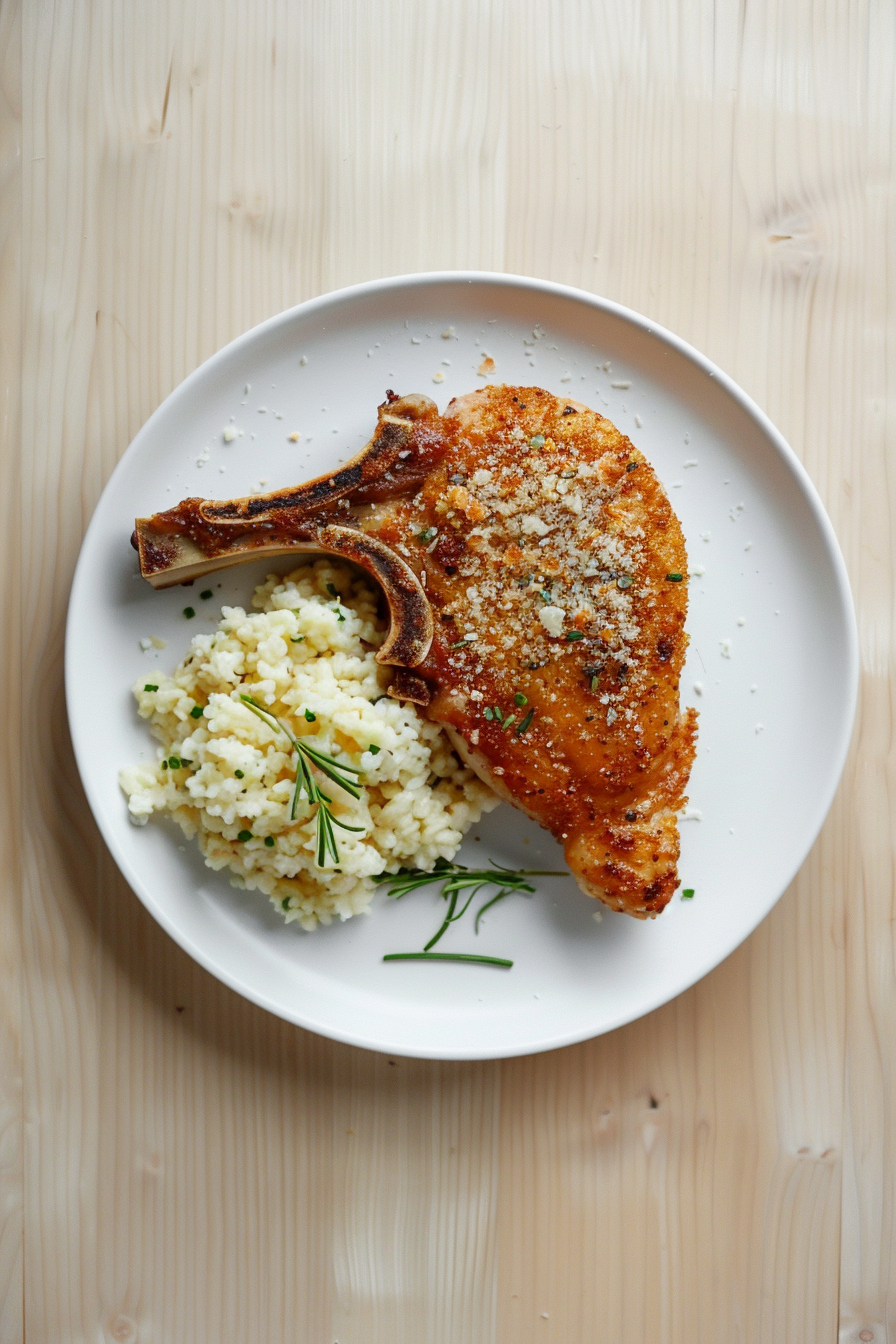 Keto Pork Chop with Parmesan Crust
