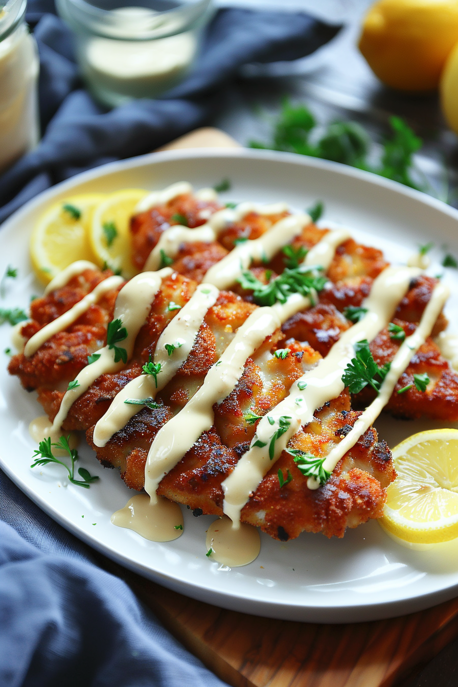 Keto Pork Schnitzel with Lemon Butter Sauce