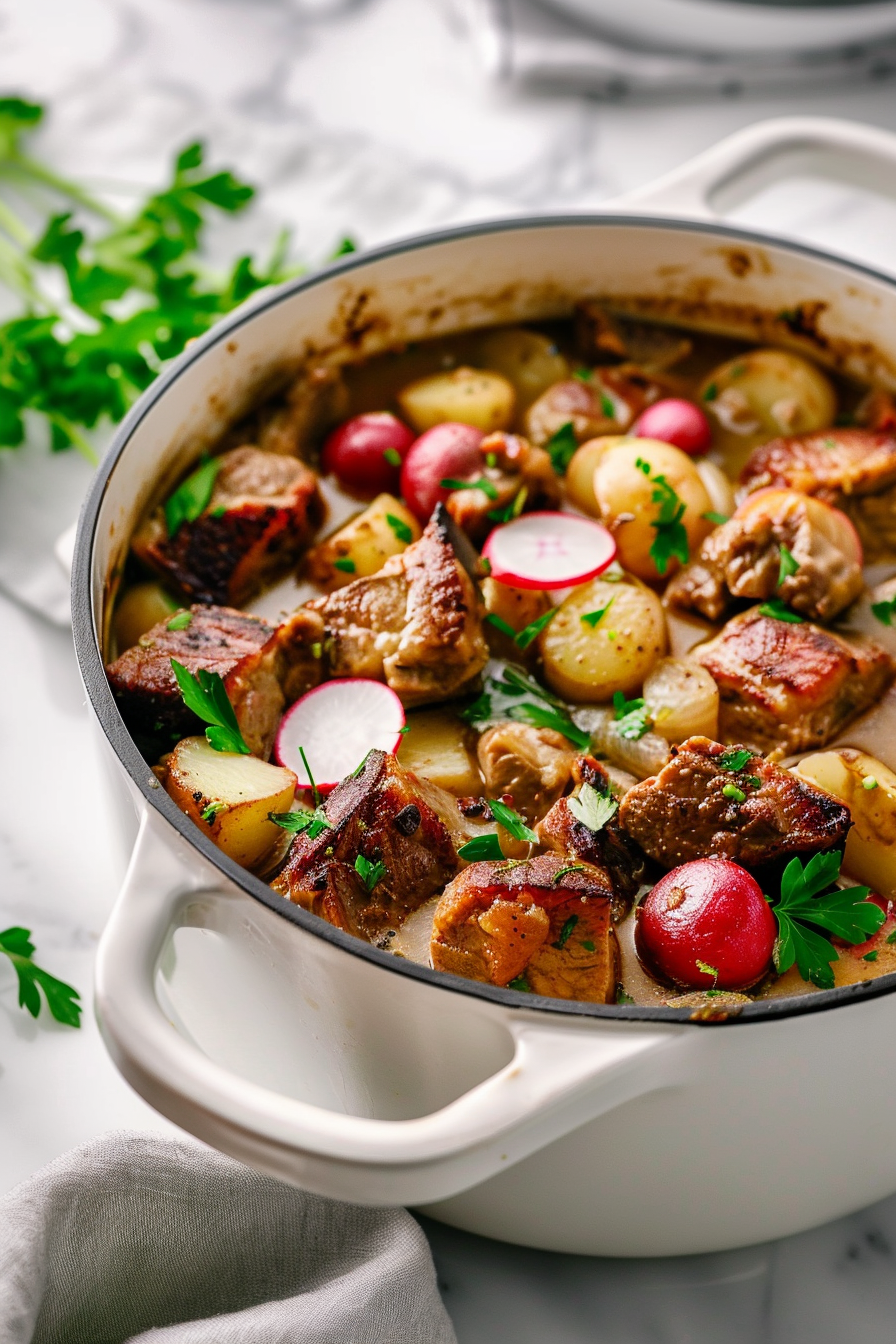Keto Pork Stew Ready to Serve